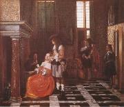 Pieter de Hooch The Card-Players (mk08) oil on canvas